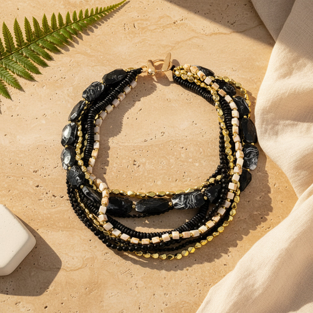 Golden Canyon Layers Necklace - 3 colors - Hello Baabs