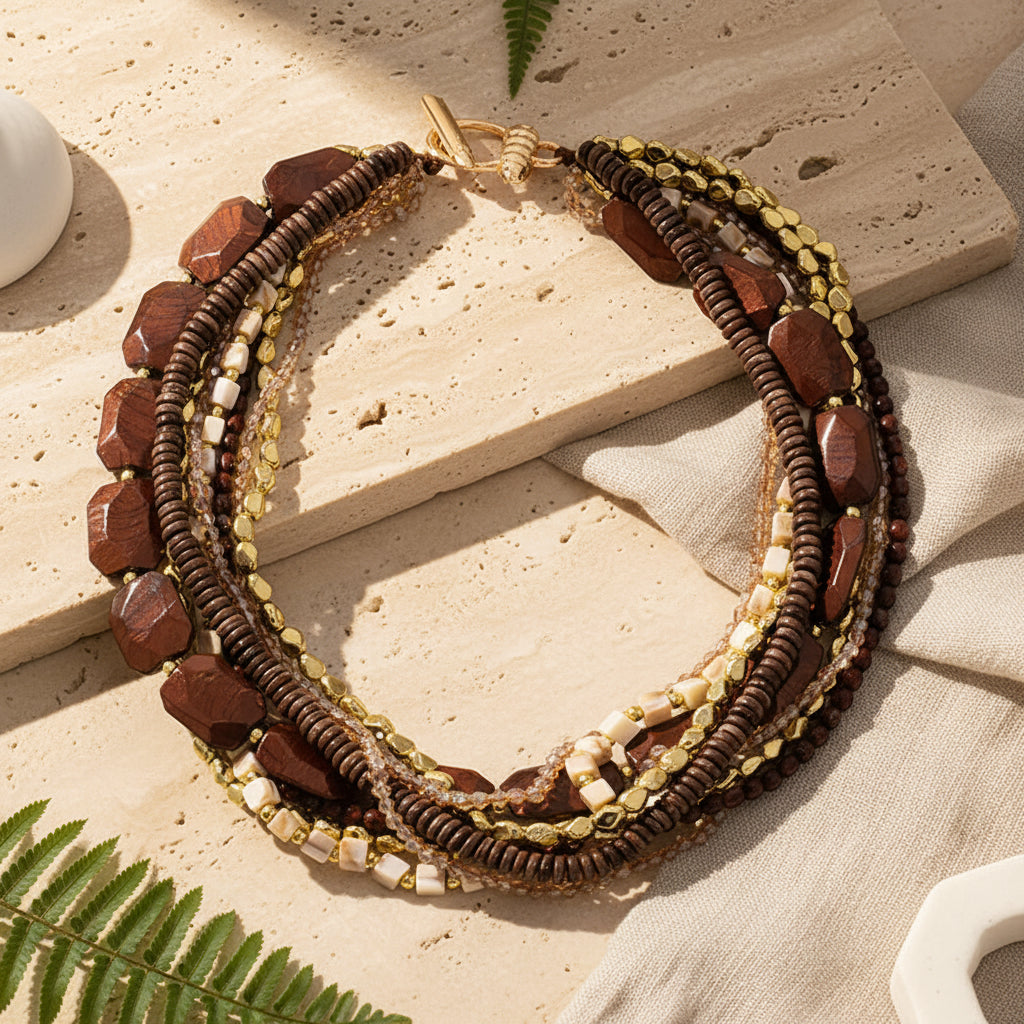 Golden Canyon Layers Necklace - 3 colors - Hello Baabs