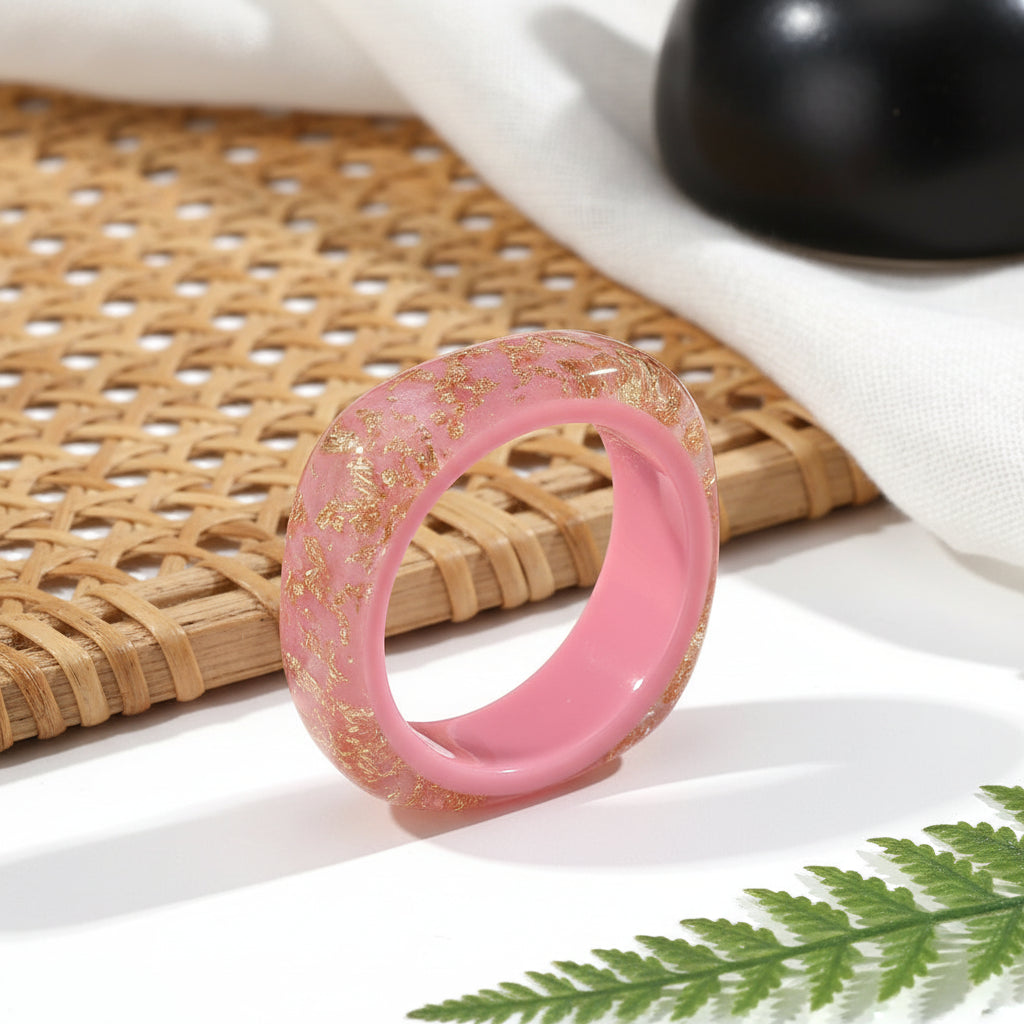 Golden Confetti Bangle Slim Square (2.70" diameter) - 8 colors - Hello Baabs