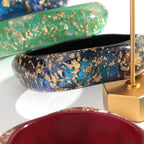 Golden Confetti Bangle Slim Square (2.70" diameter) - 8 colors - Hello Baabs