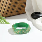 Golden Confetti Bangle Slim Square (2.70" diameter) - 8 colors - Hello Baabs