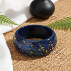 Golden Confetti Bangle Wide Round (2.70" diameter) - 7 colors - Hello Baabs