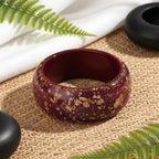 Golden Confetti Bangle Wide Round (2.70" diameter) - 7 colors - Hello Baabs