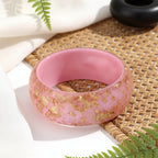 Golden Confetti Bangle Wide Round (2.70" diameter) - 7 colors - Hello Baabs
