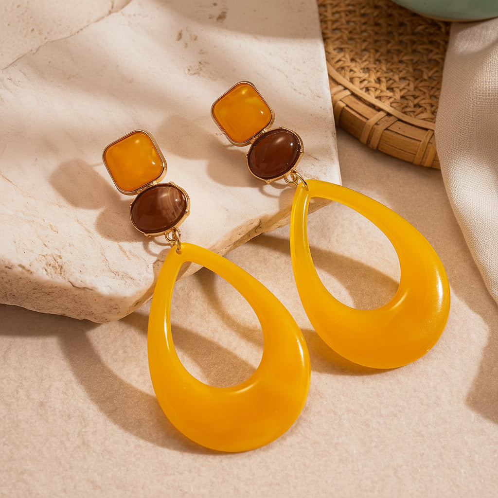 Golden Drip Earrings - Hello Baabs