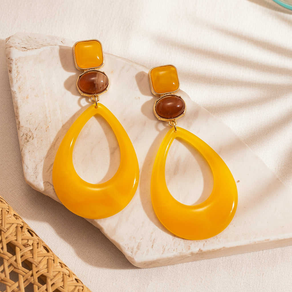 Golden Drip Earrings - Hello Baabs