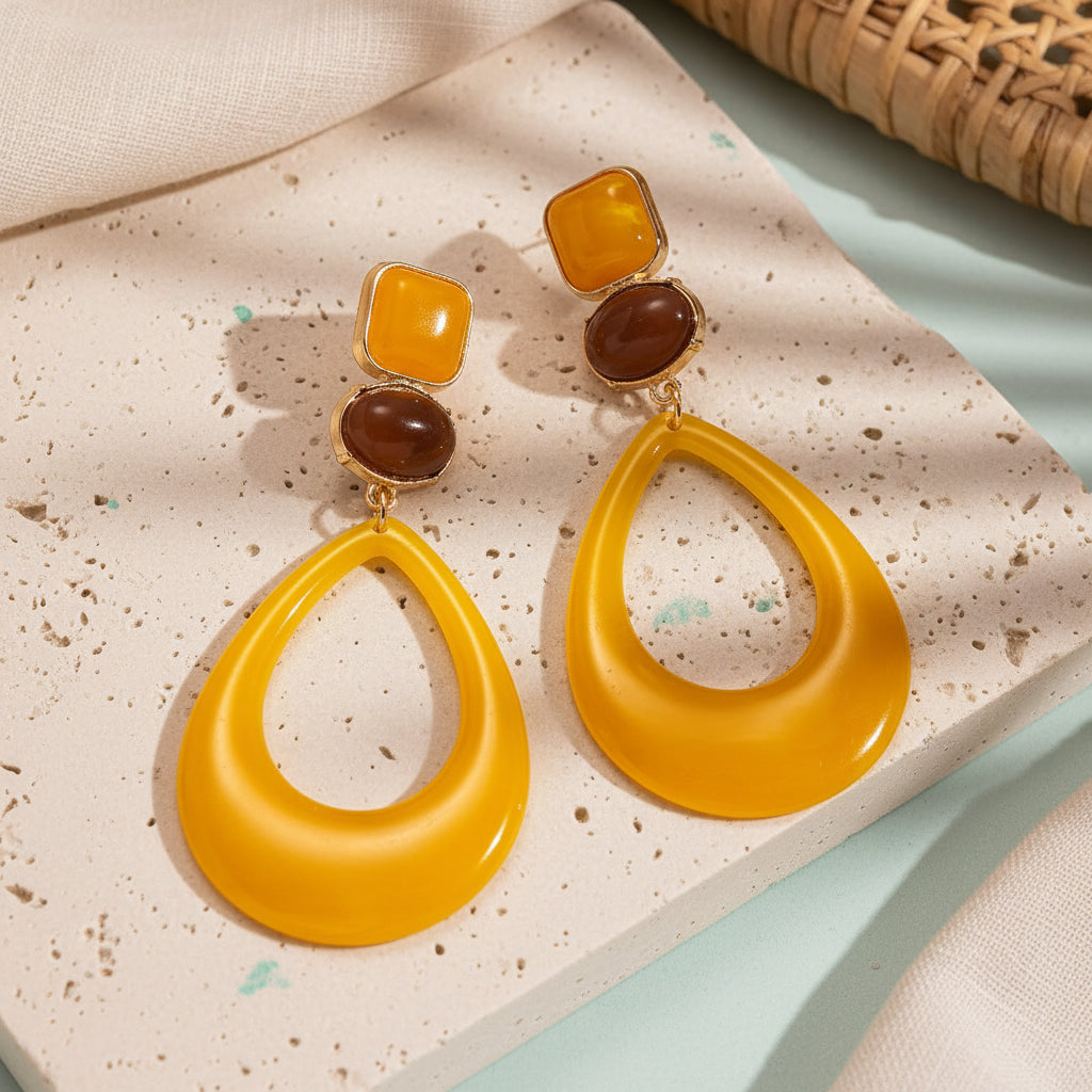Golden Drip Earrings - Hello Baabs