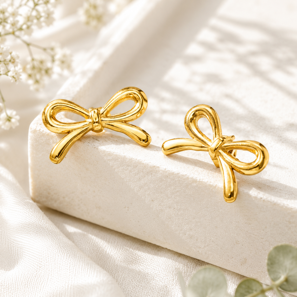 Golden Knot Stud Set - Hello Baabs