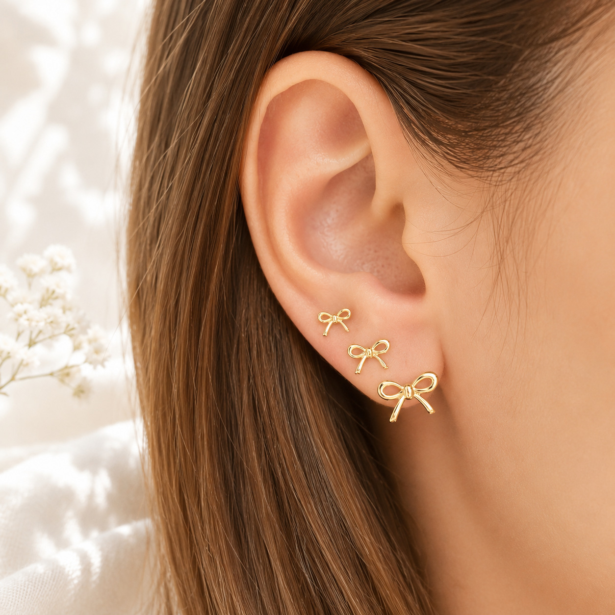 Golden Knot Stud Set - Hello Baabs