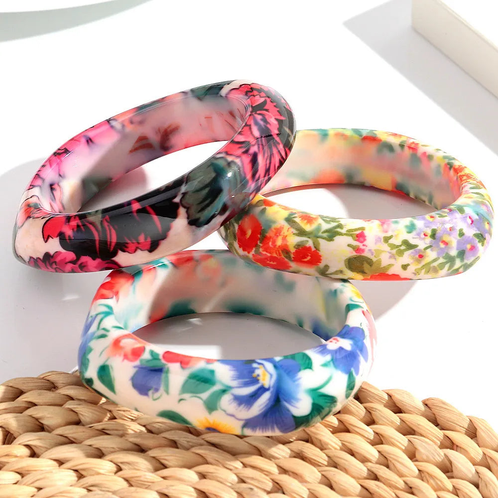 Groovy Garden Bangle (2.60" diameter) - 9 colors - Hello Baabs LLC 
