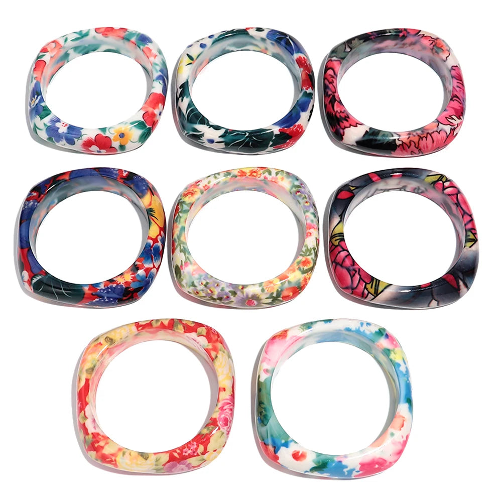 Groovy Garden Bangle (2.60" diameter) - 9 colors - Hello Baabs LLC 