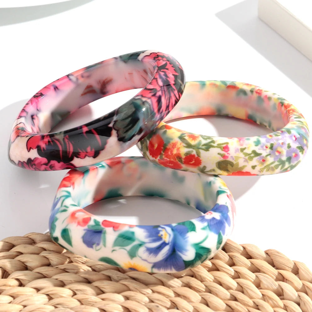 Groovy Garden Bangle (2.60" diameter) - 9 colors - Hello Baabs LLC 