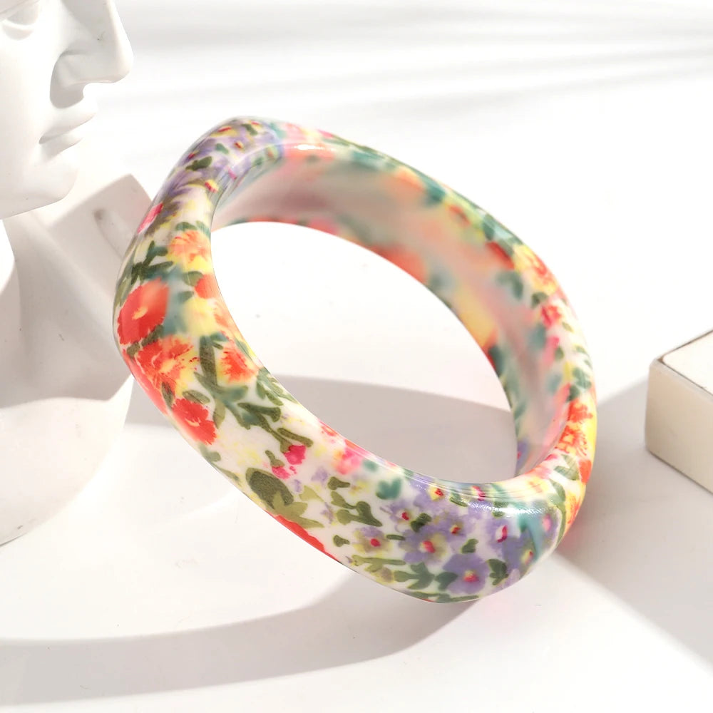 Groovy Garden Bangle (2.60" diameter) - 9 colors - Hello Baabs LLC 