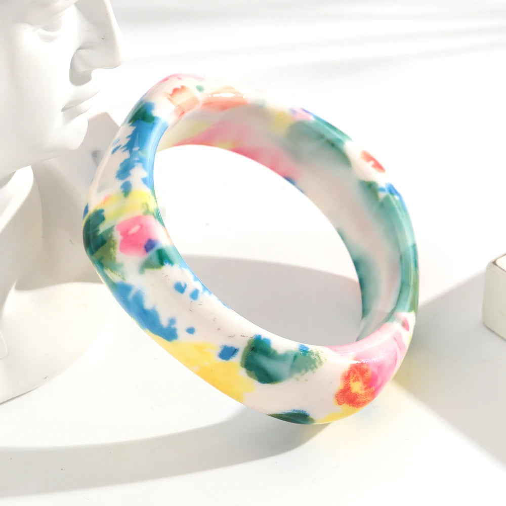 Groovy Garden Bangle (2.60" diameter) - 9 colors - Hello Baabs LLC 