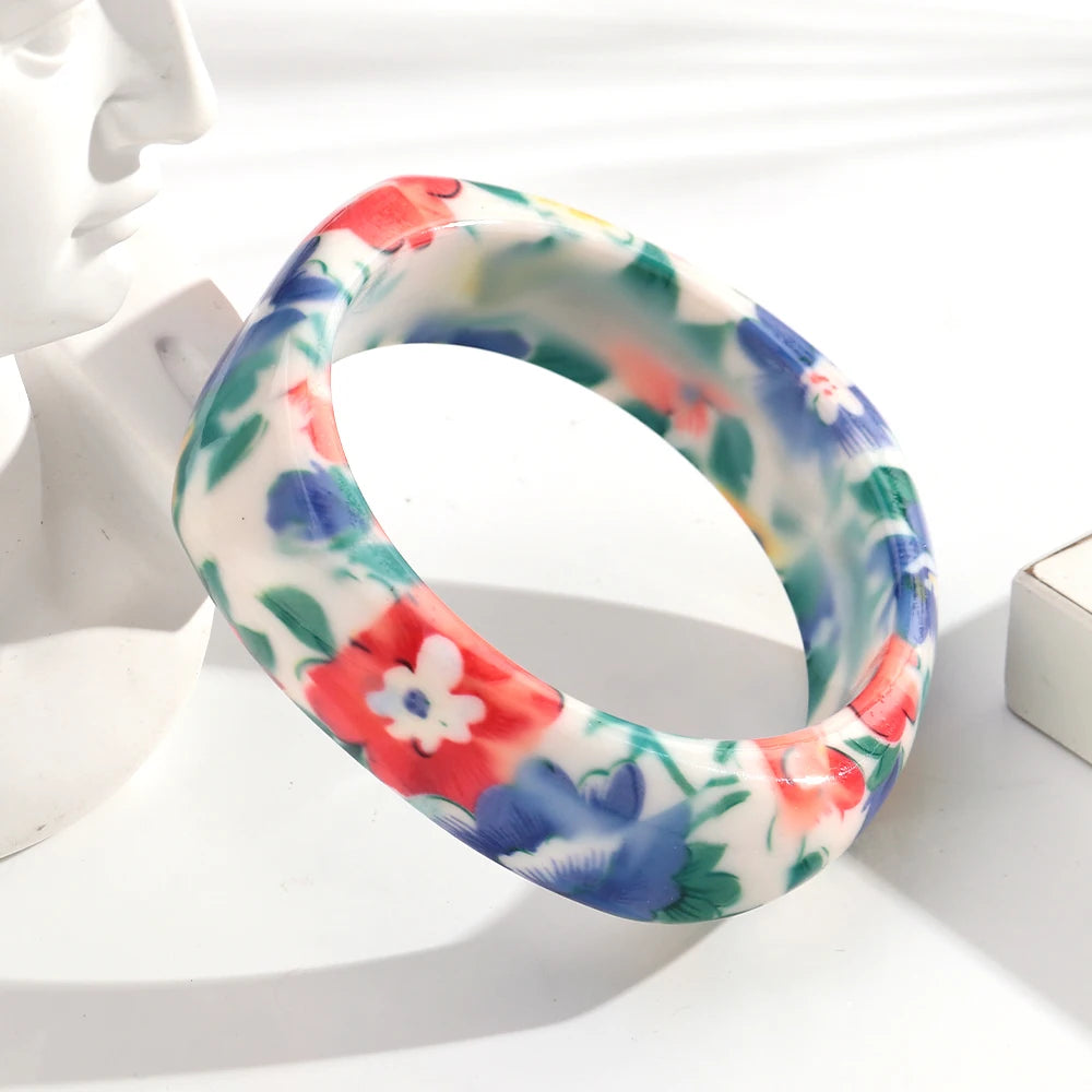Groovy Garden Bangle (2.60" diameter) - 9 colors - Hello Baabs LLC 