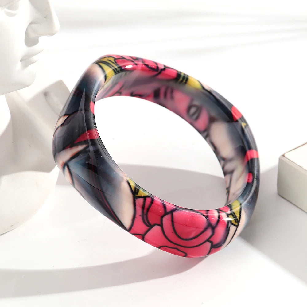 Groovy Garden Bangle (2.60" diameter) - 9 colors - Hello Baabs LLC 