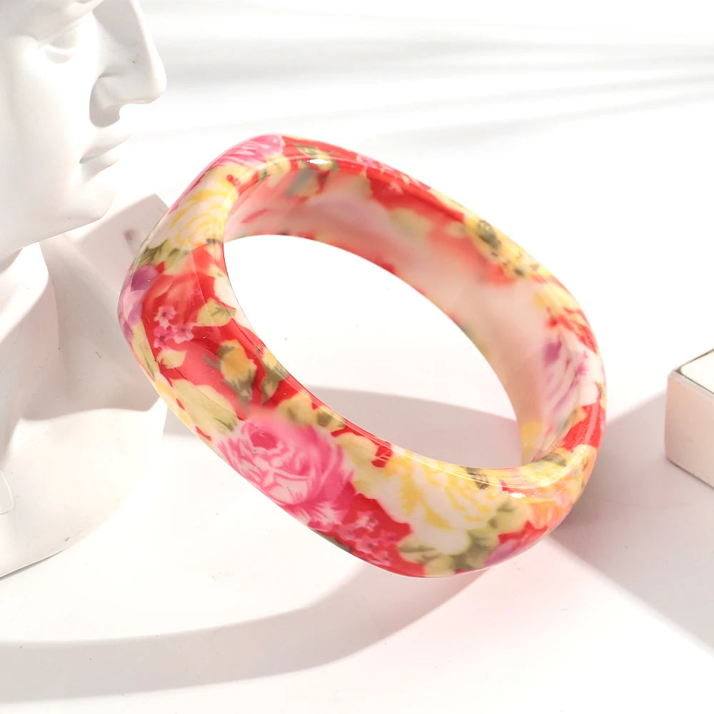 Groovy Garden Bangle (2.60" diameter) - 9 colors - Hello Baabs LLC 