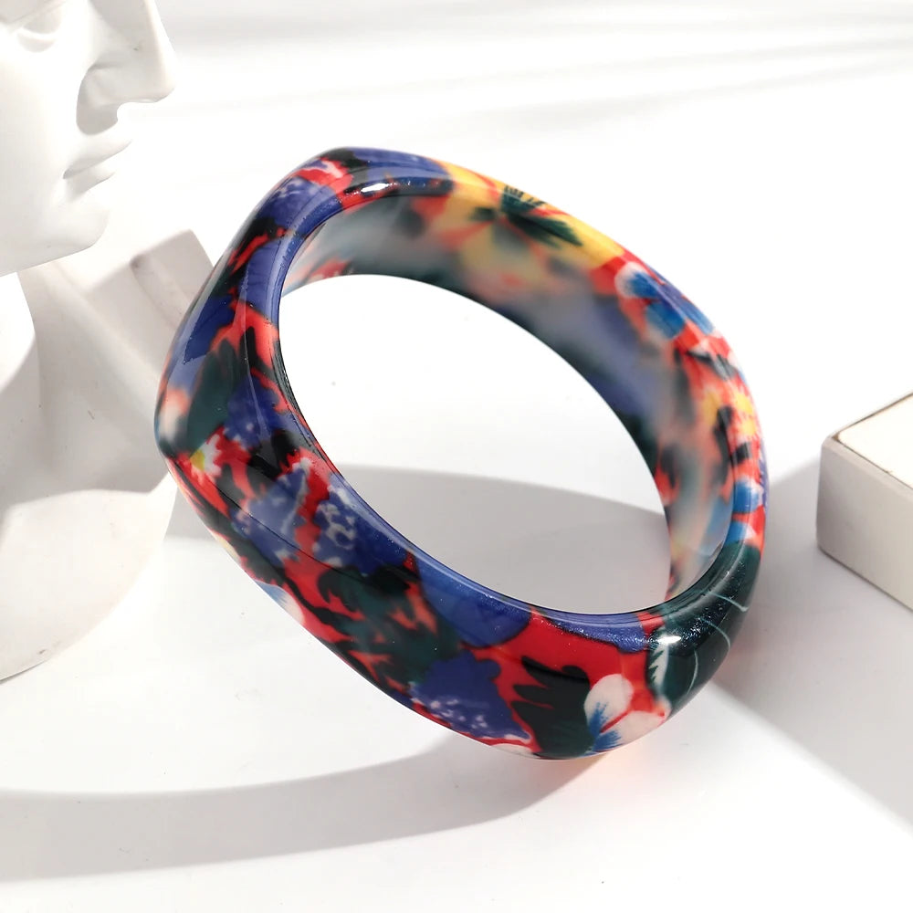Groovy Garden Bangle (2.60" diameter) - 9 colors - Hello Baabs LLC 