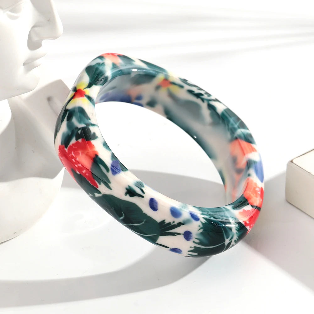 Groovy Garden Bangle (2.60" diameter) - 9 colors - Hello Baabs LLC 
