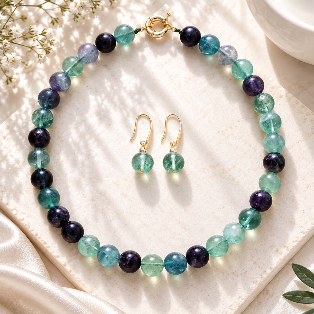 Grounded Glam Necklace & Earrings Set - 6 colors - Hello Baabs