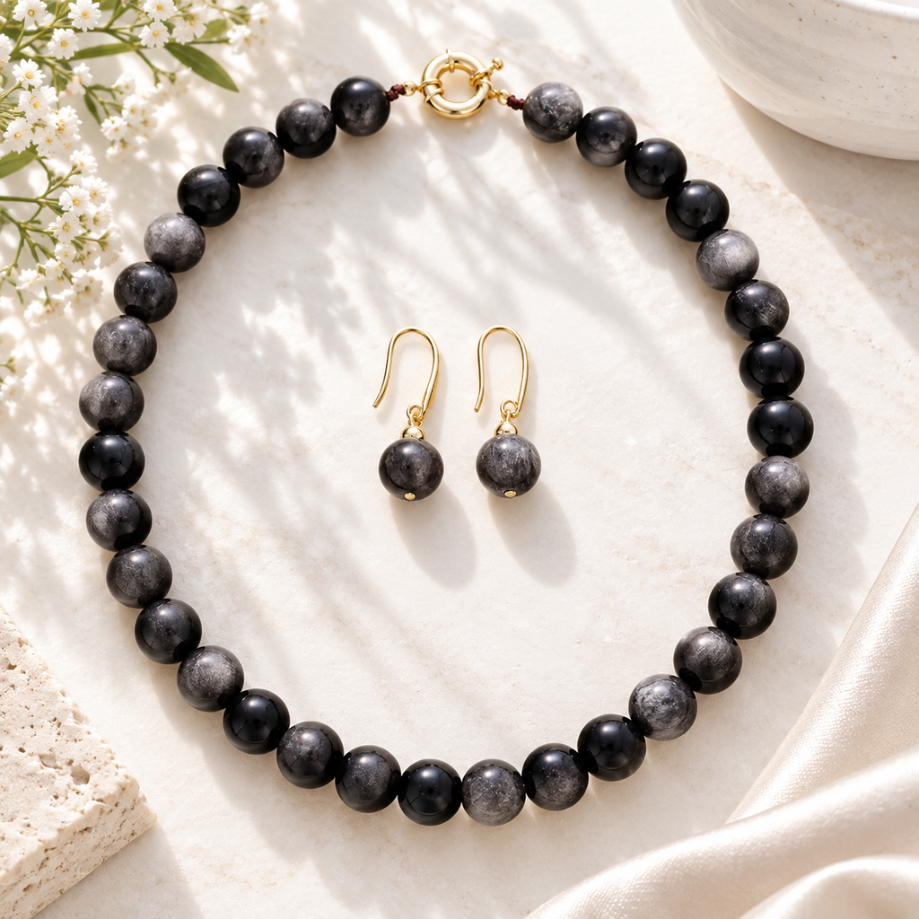 Grounded Glam Necklace & Earrings Set - 6 colors - Hello Baabs