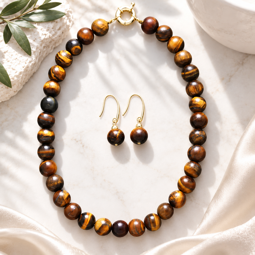 Grounded Glam Necklace & Earrings Set - 6 colors - Hello Baabs