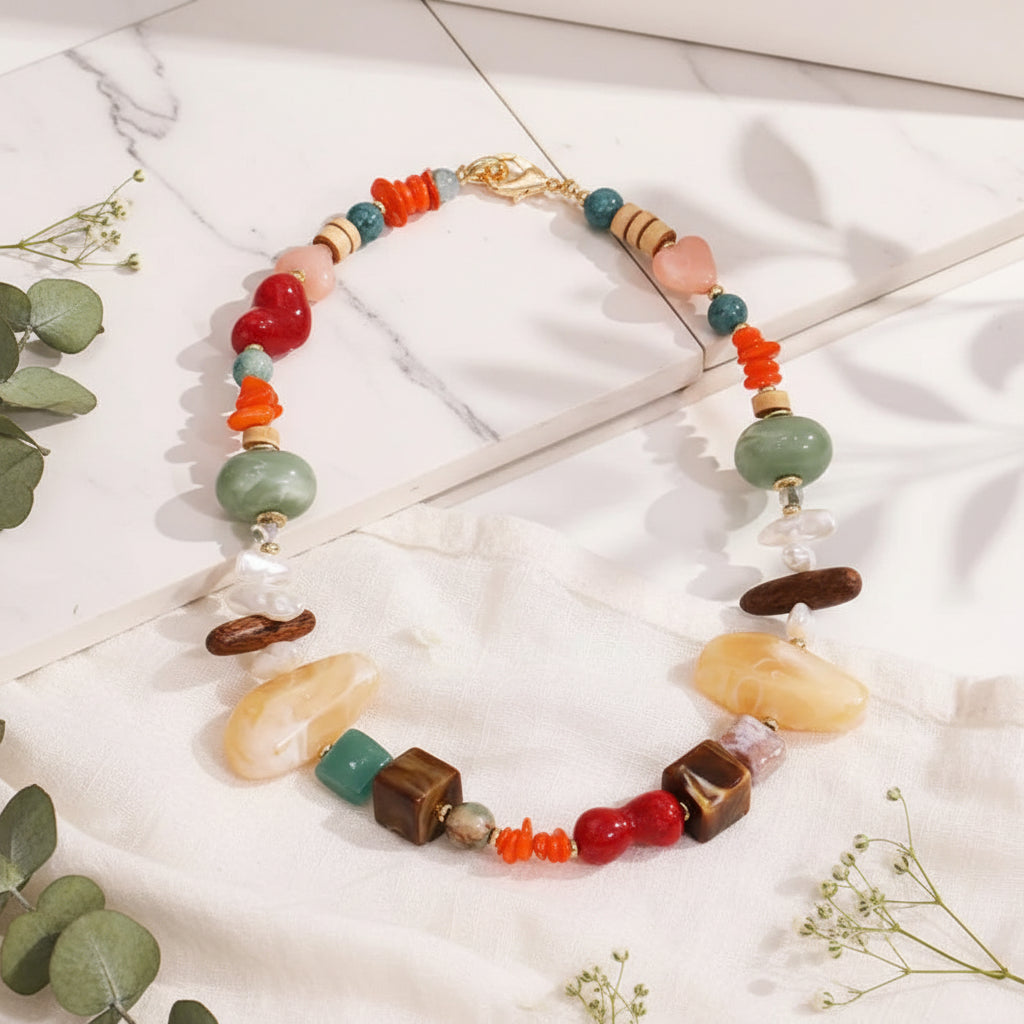 Gypsy Gem Strand Necklace - Hello Baabs