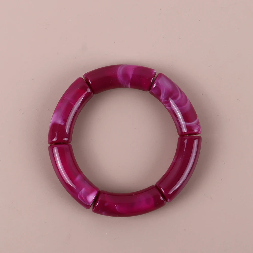 Geo Glow Bamboo Stretch Bangles - 19 colors