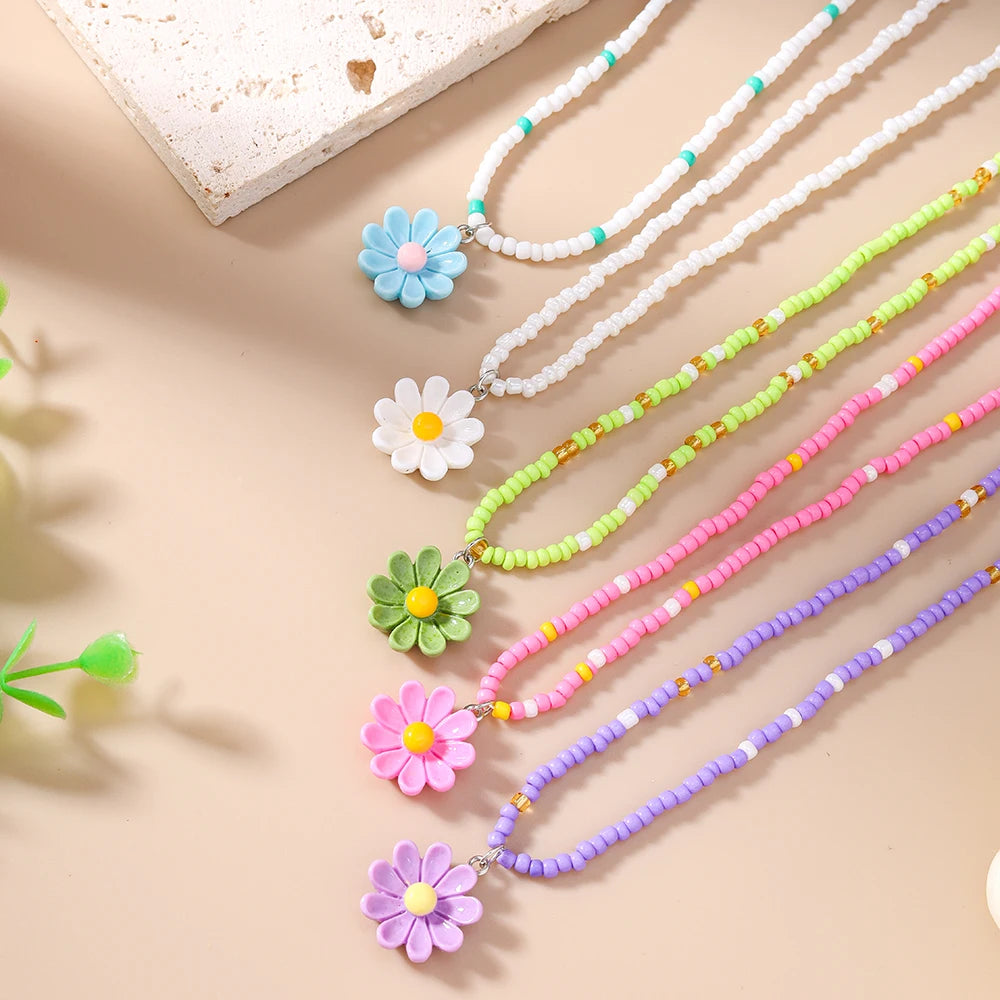 Happy Bloom Charm 5pc Necklace Set - Hello Baabs LLC 