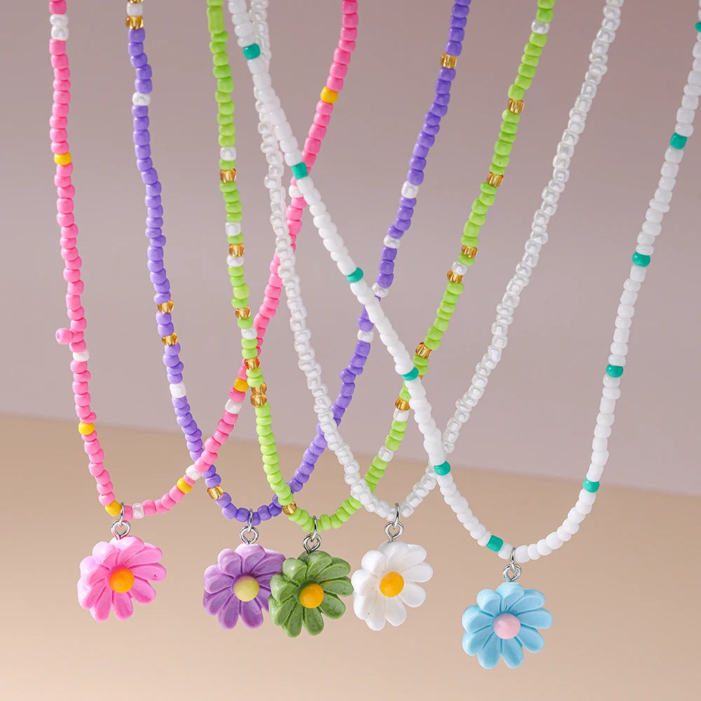 Happy Bloom Charm 5pc Necklace Set - Hello Baabs LLC 