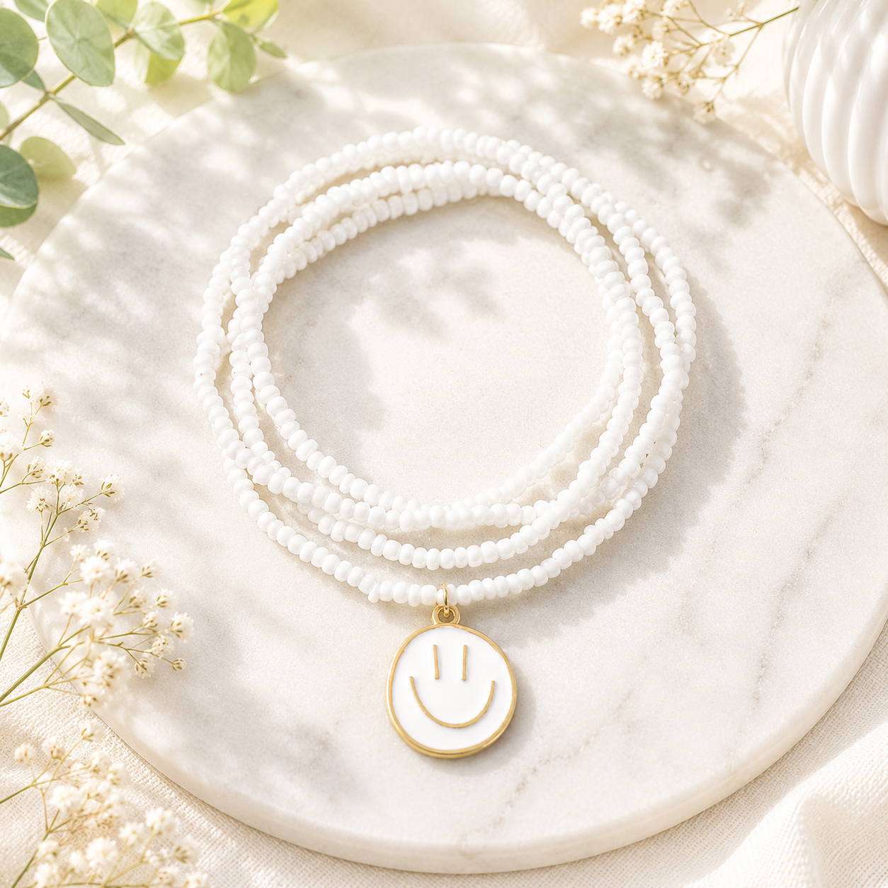 Happy Faces 4pc Bracelet Set - 7 Colors - Hello Baabs