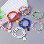 Happy Faces 4pc Bracelet Set - 7 Colors - Hello Baabs LLC 