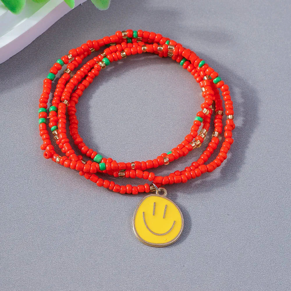 Happy Faces 4pc Bracelet Set - 7 Colors - Hello Baabs LLC 