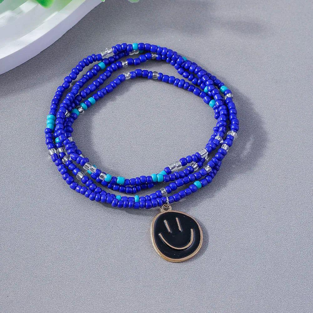 Happy Faces 4pc Bracelet Set - 7 Colors - Hello Baabs LLC 