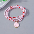 Happy Faces 4pc Bracelet Set - 7 Colors - Hello Baabs LLC 
