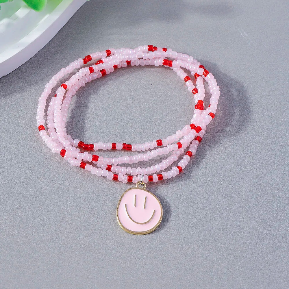 Happy Faces 4pc Bracelet Set - 7 Colors - Hello Baabs LLC 