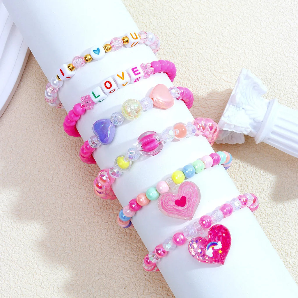 Happy Hearts 6pc Bracelet Bundle - Hello Baabs LLC 