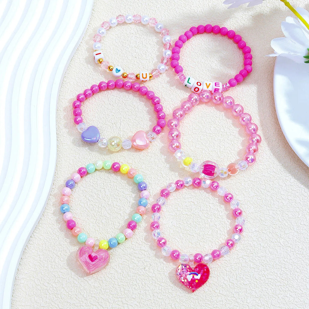 Happy Hearts 6pc Bracelet Bundle - Hello Baabs LLC 