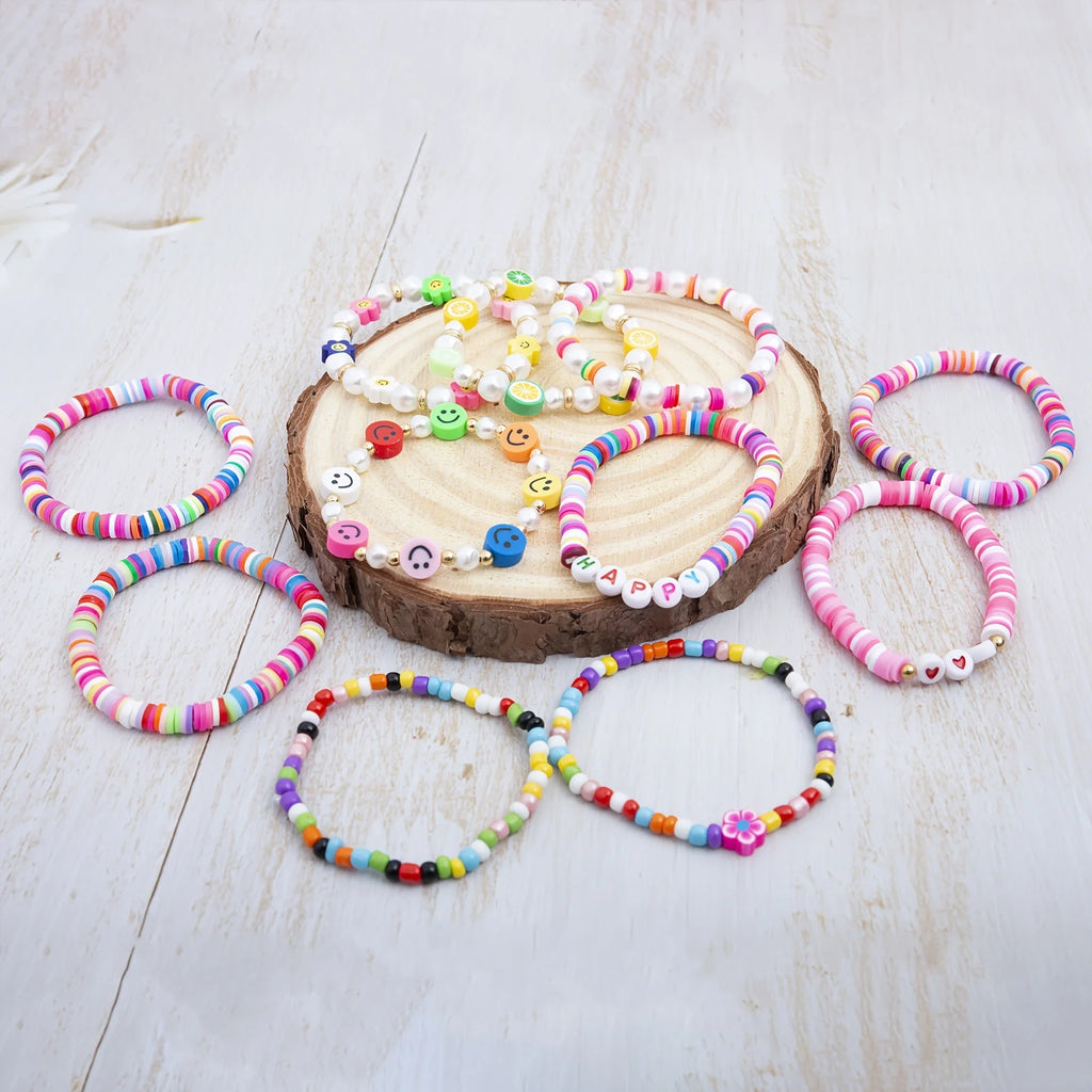 Happy Vibes 12pc Bracelet Bundle - Hello Baabs LLC 