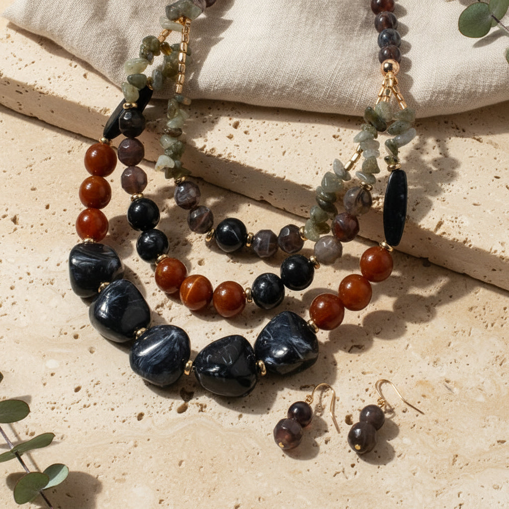 Harmony Spirit Set (necklace & earrings) - 3 colors - Hello Baabs