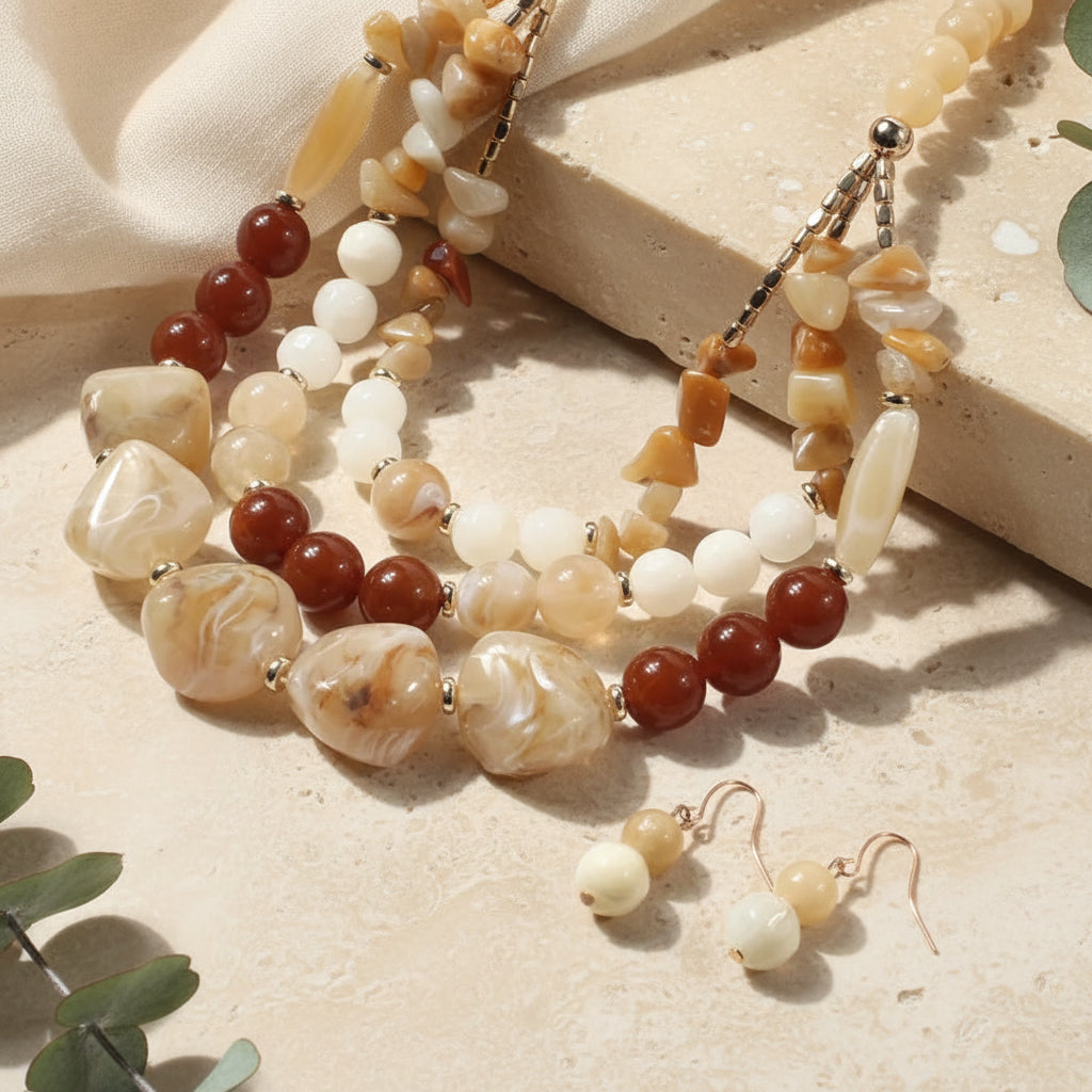 Harmony Spirit Set (necklace & earrings) - 3 colors - Hello Baabs