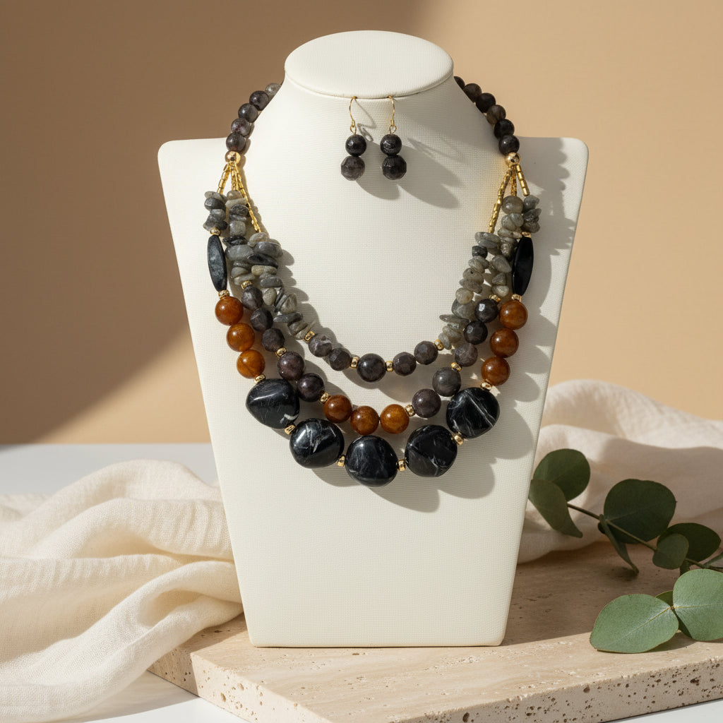 Harmony Spirit Set (necklace & earrings) - 3 colors - Hello Baabs