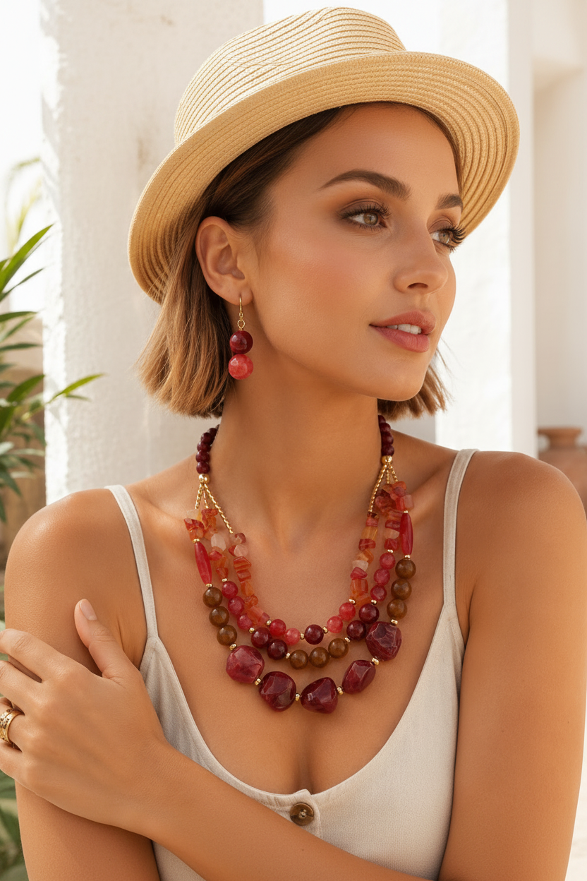 Harmony Spirit Set (necklace & earrings) - 3 colors - Hello Baabs