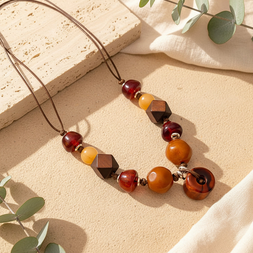 Harvest Moon Beaded Necklace - Hello Baabs