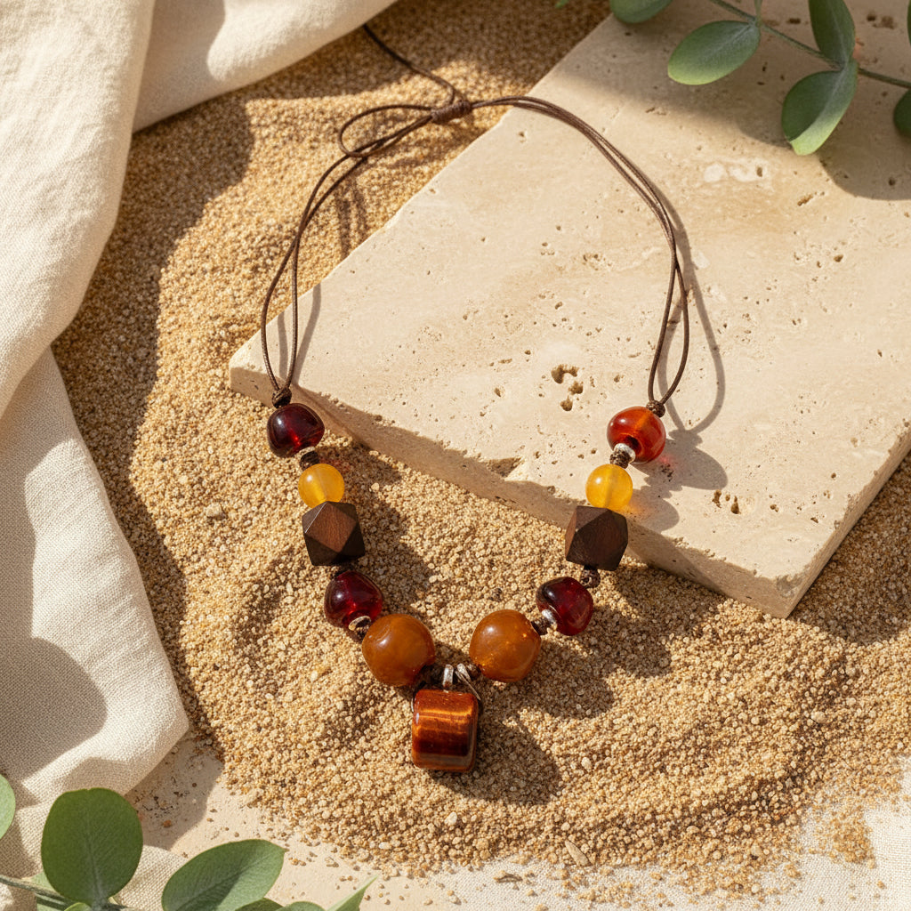 Harvest Moon Beaded Necklace - Hello Baabs