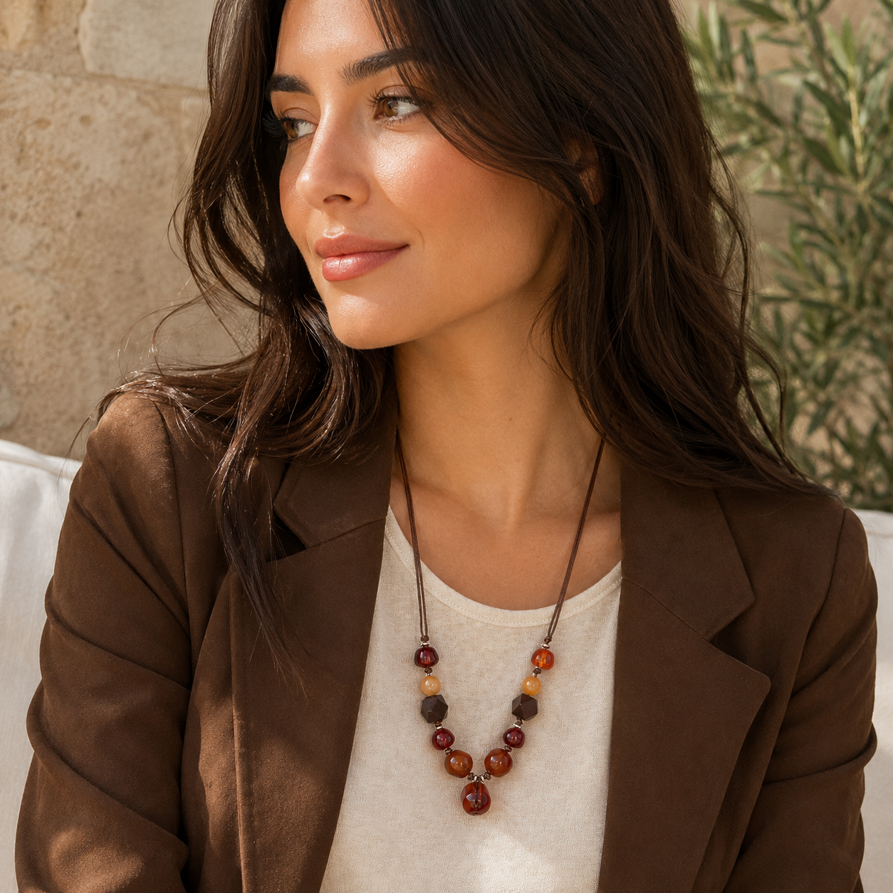 Harvest Moon Beaded Necklace - Hello Baabs