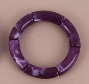 Geo Glow Bamboo Stretch Bangles - 19 colors