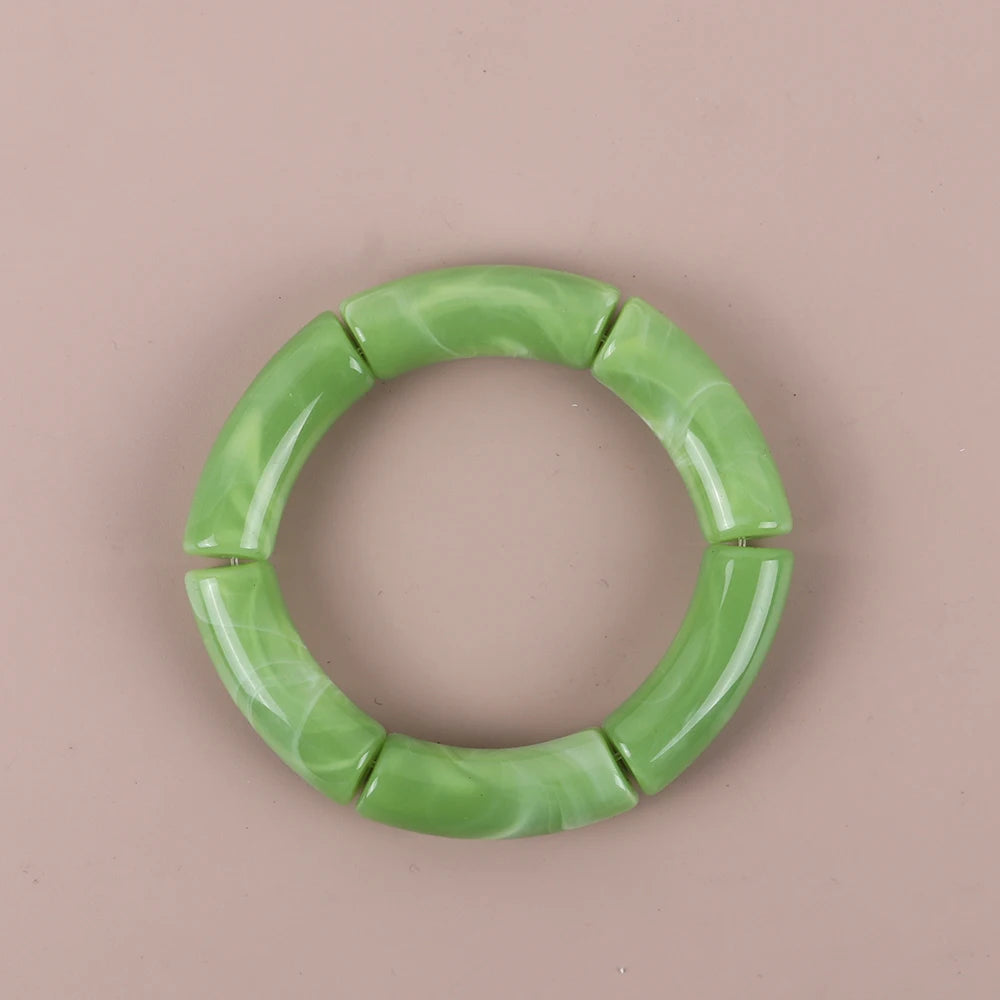 Geo Glow Bamboo Stretch Bangles - 19 colors