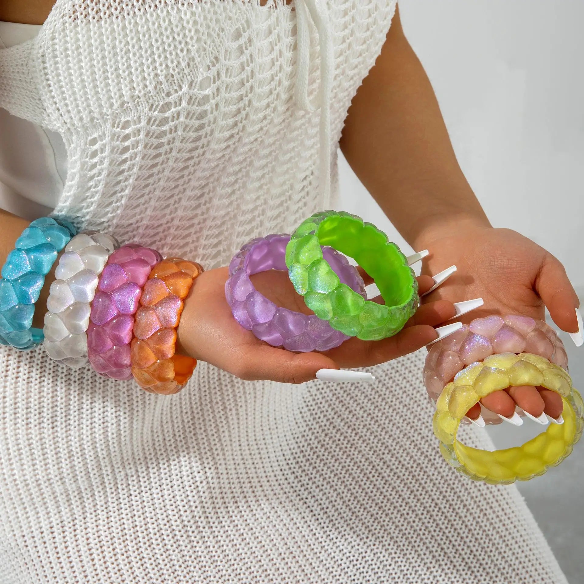 Heart Burst Bangle (2.55" diameter) - 8 colors - Hello Baabs LLC 