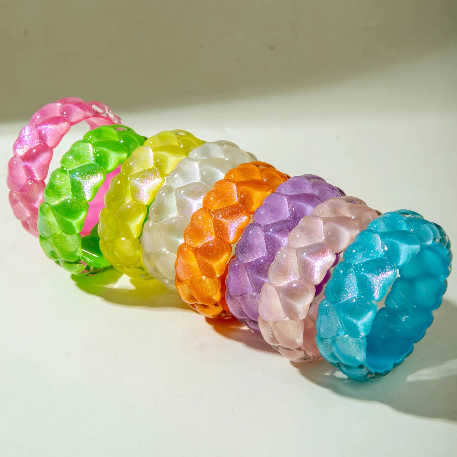 Heart Burst Bangle (2.55" diameter) - 8 colors - Hello Baabs LLC 